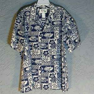 Ky's button up shirt made in Hawaii USA LIKE New
